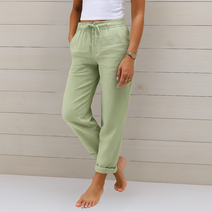 Amelia Claire | Premium Breathable Pants With Elastic Waist