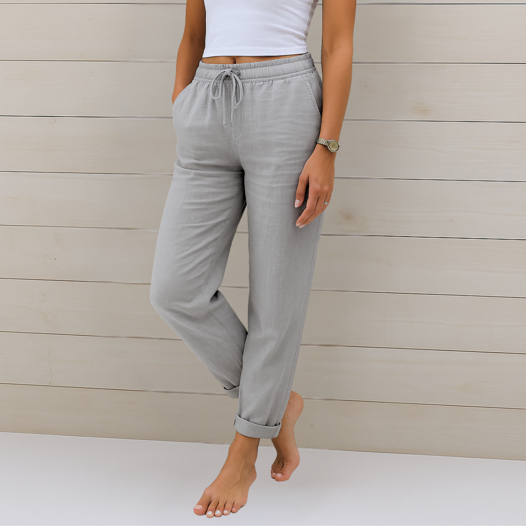 Amelia Claire | Premium Breathable Pants With Elastic Waist