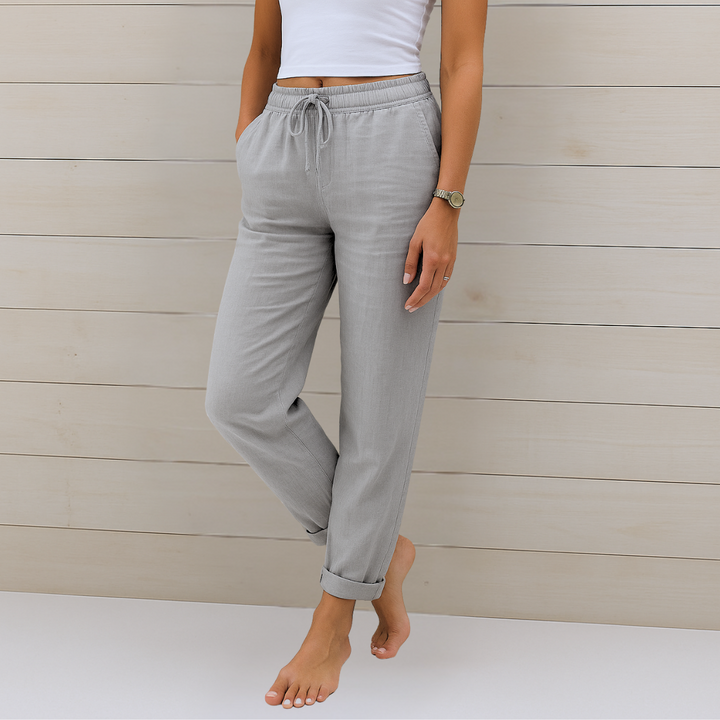 Amelia Claire | Premium Breathable Pants With Elastic Waist