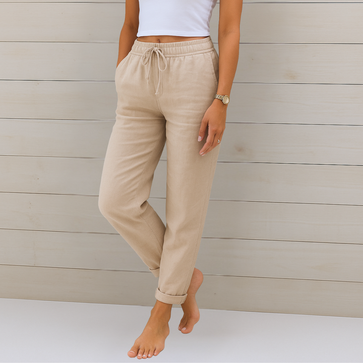 Amelia Claire | Premium Breathable Pants With Elastic Waist