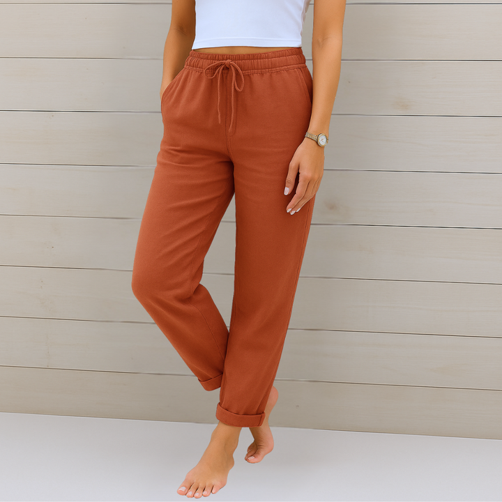 Amelia Claire | Premium Breathable Pants With Elastic Waist