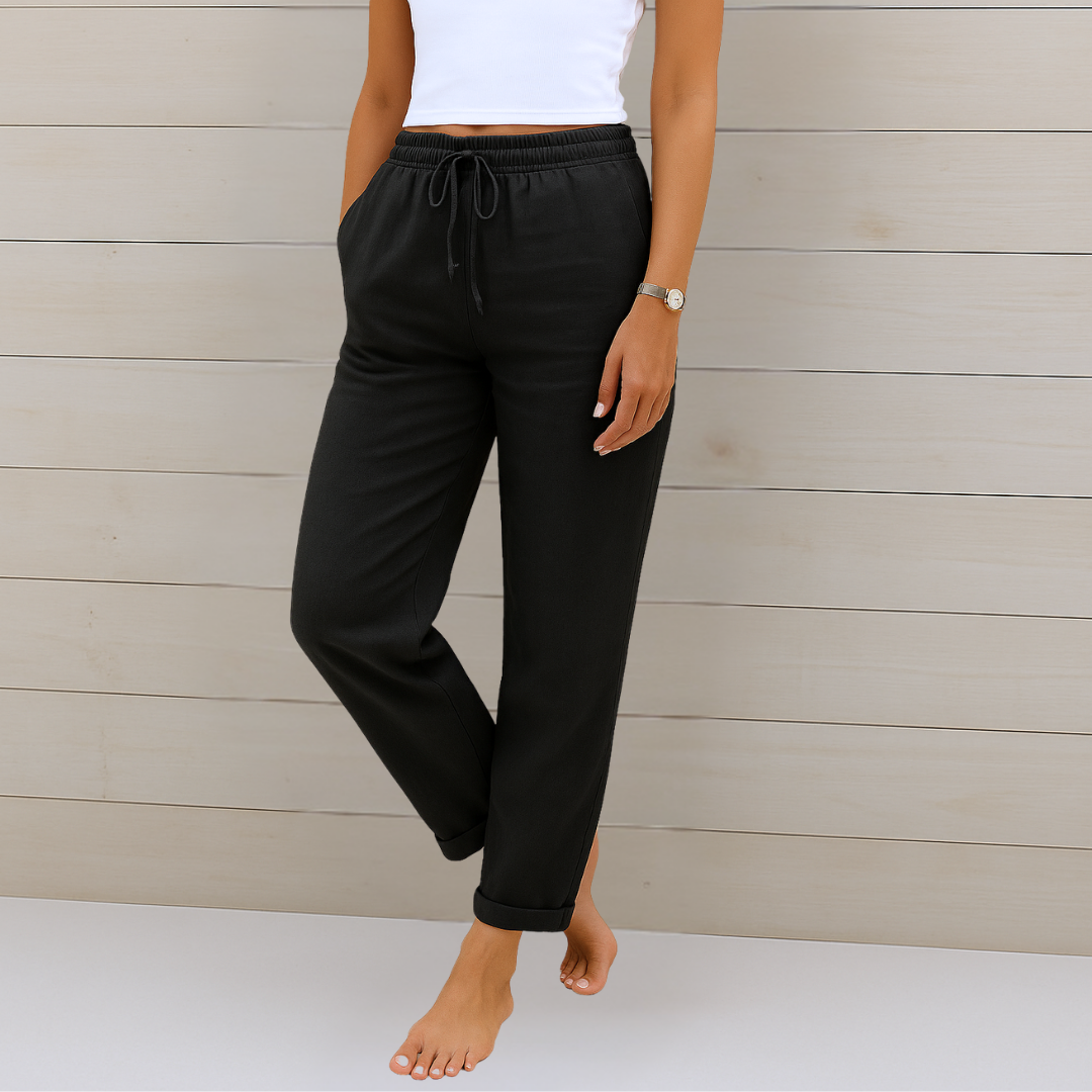 Amelia Claire | Premium Breathable Pants With Elastic Waist