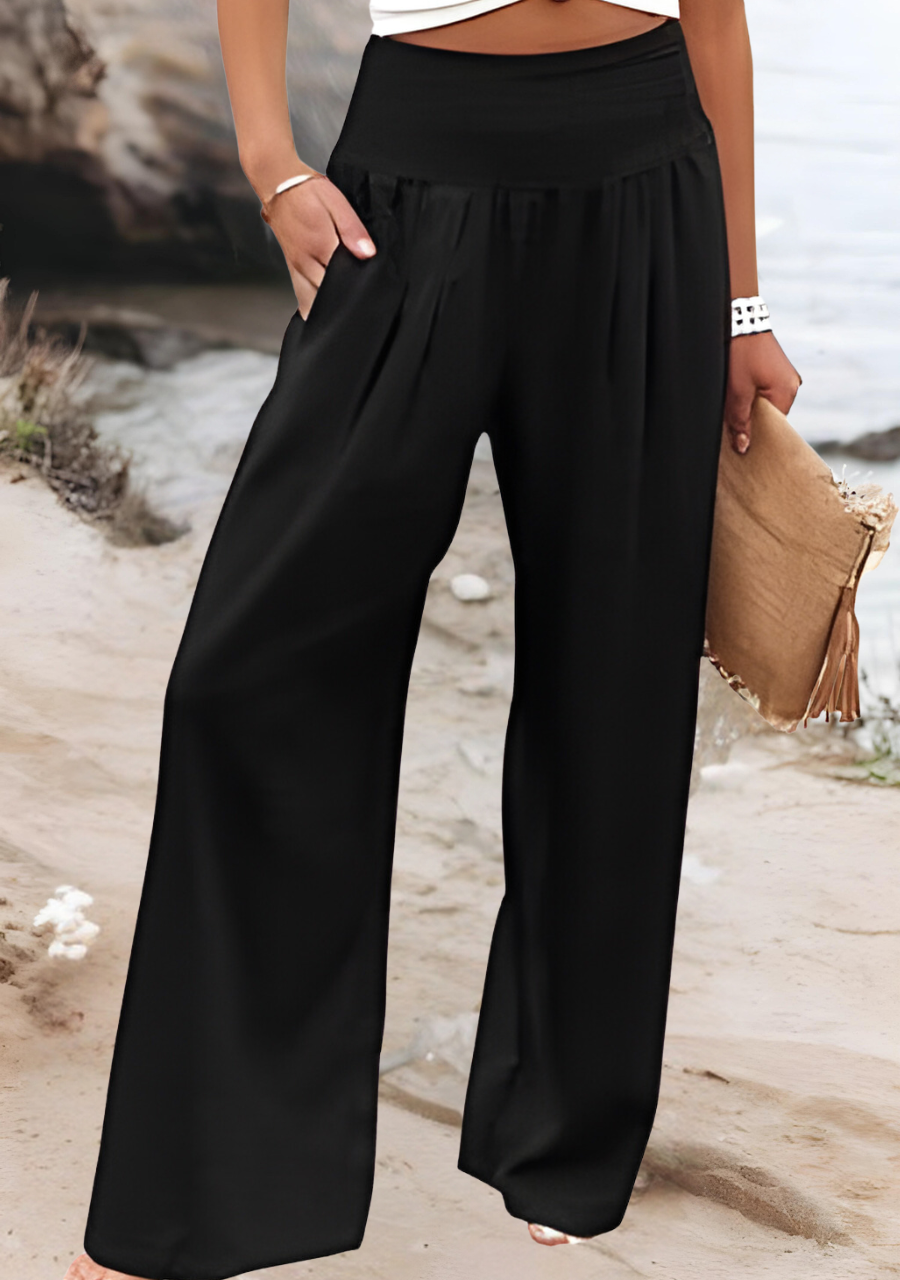 Amelia Claire | Flowing Beach Pants With Wide Legs