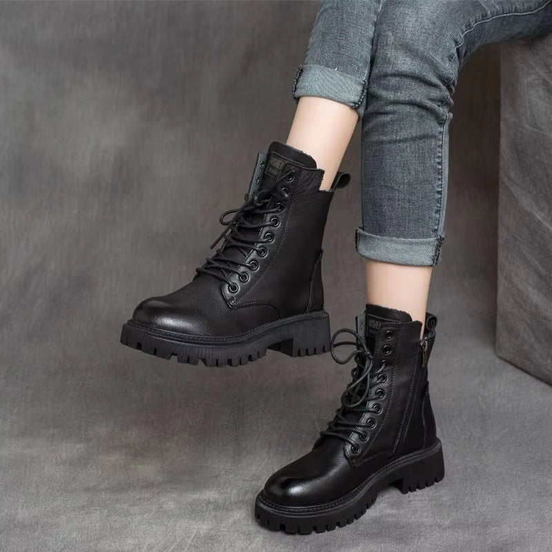 Boots For Women | Black Lace Up Insulated Ankle