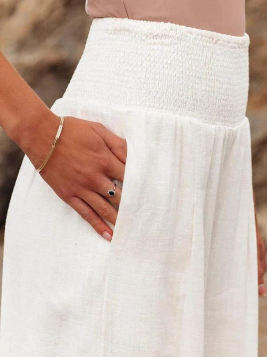 Amelia Claire | Flowing Beach Pants With Wide Legs