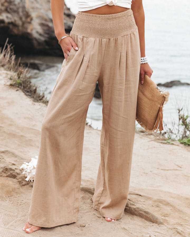 Amelia Claire | Flowing Beach Pants With Wide Legs