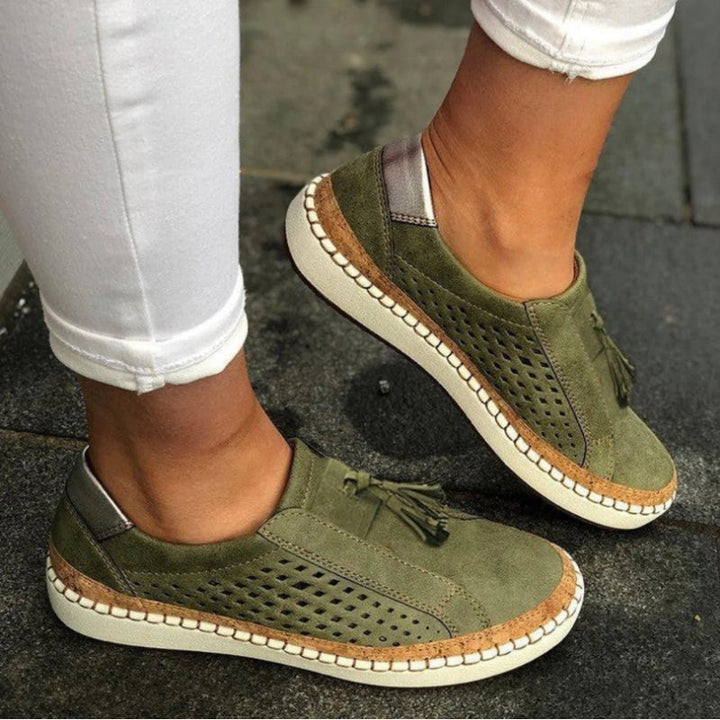 Dorothy | Orthopedic Slip On Sneakers with Perforated Upper and Espadrille Sole