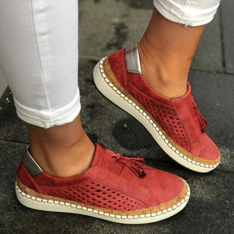 Dorothy | Orthopedic Slip On Sneakers with Perforated Upper and Espadrille Sole
