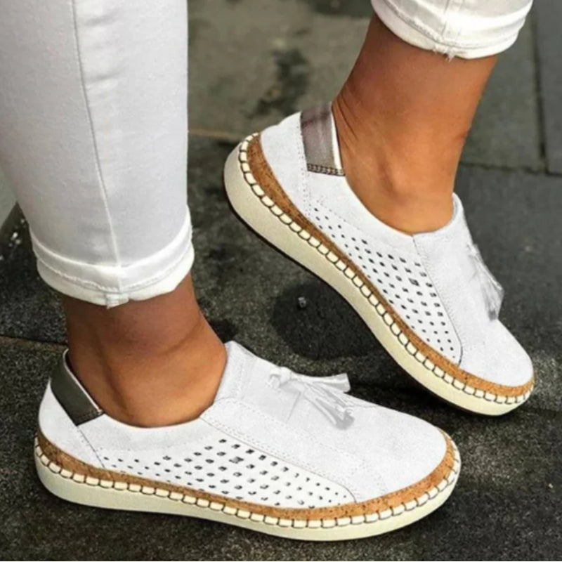 Dorothy | Orthopedic Slip On Sneakers with Perforated Upper and Espadrille Sole