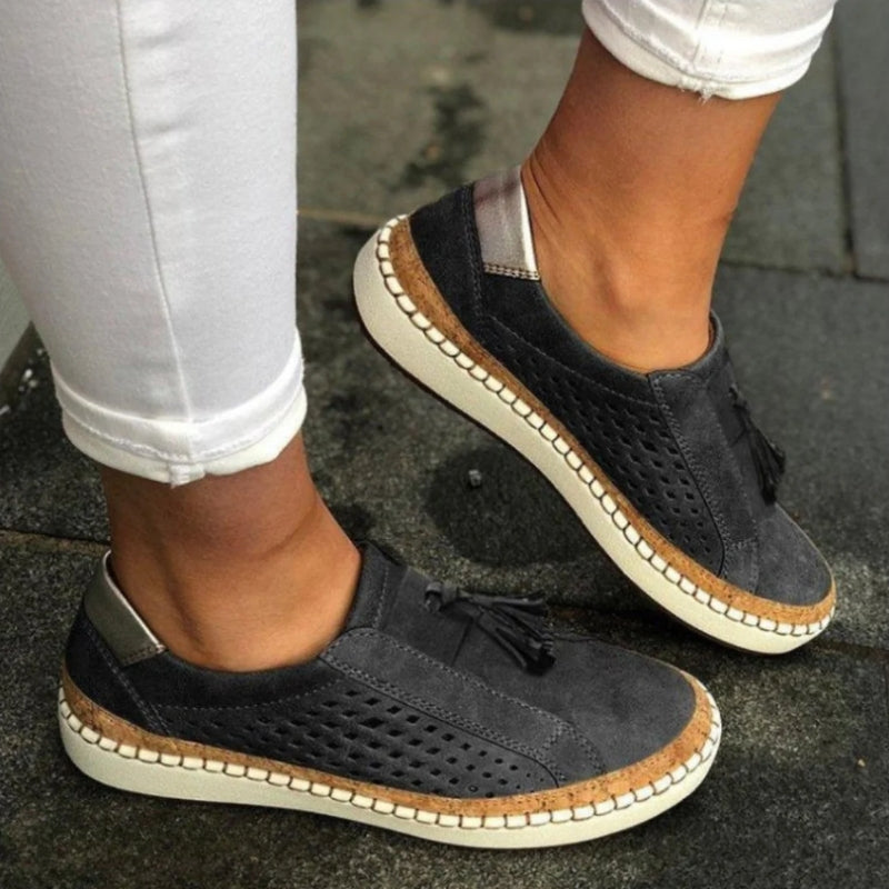Dorothy | Orthopedic Slip On Sneakers with Perforated Upper and Espadrille Sole