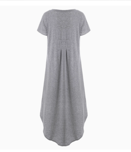 Shirley | Summer Maxi Dress with V Neck and Short Sleeves