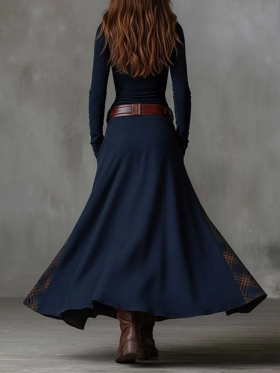 Winifred | Boho Maxi Dress with Button Front and Long Sleeves